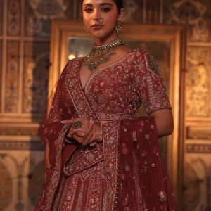 Designer Lehenga with Zarkan Crystal
